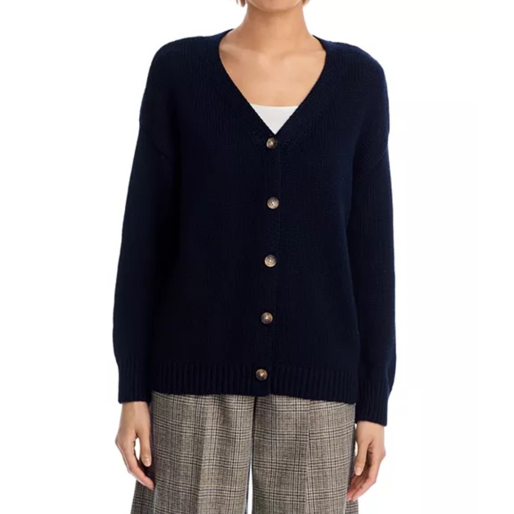 AQUA Cotton Knit Cardigan Sweater Button Front Casual Comfy XXS/XS